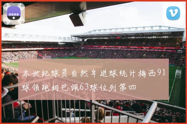 本世纪球员自然年进球统计梅西91球领跑姆巴佩63球位列第四